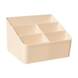Maxbell Desktop Storage Box Stationery Organizer Remote Control Holder for Dormitory Beige