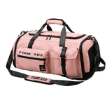 Maxbell Gym Bag with Shoe Compartment Portable Travel Duffle Bag for Trips Gym Beach Pink