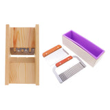 Maxbell 4 Pieces/set Silicone Soap Mold Loaf with Soap Cake Cutter Beveler Planer