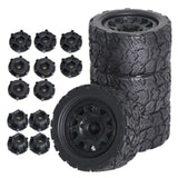 Maxbell 4 Pieces Truck Tires 1/10 Large Footprint Vehicle Tires for W183 DIY Crawler style A
