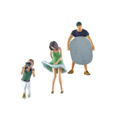 Maxbell 1/64 Beach Filming People Figure Crafts Resin for Scenery Landscape Ornament
