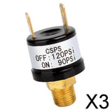 Maxbell 3x12V Air Pressure Switch Rated For Trumpet Train Horn Compressor 90PSI-120PSI