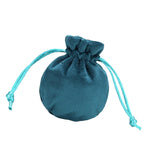 Maxbell Drawstring Bag Velvet Gift Bag Rings Jewelry Pouch Blue 6.5x8.5cm