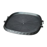 Maxbell Korean Grilling Pan Cookware Heavy Duty Sturdy Black Frying Pan for Yard BBQ