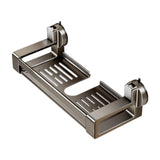 Maxbell Bathroom Shower Shelf Suction Cup Multiuse Self Drain Storage Tray Soap Tray