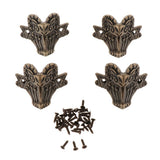 4Pcs Jewelry Box Gift Wine Case Book Scrapbook Album Corner Protector Bronze