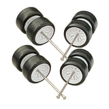 Maxbell 8x 1/64 Scale Wheels Simulation Model Car Wheels Tires for Diecast Car Model White