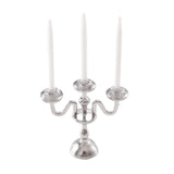 Maxbell 1/12 Dollhouse Candle Holder Doll House Candlestick for Cabinet Shelf Mantel Silver and White