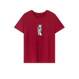 Maxbell Maxbell Women's T Shirt Summer Costume Soft Crewneck Tee for Traveling Office Hiking S Red