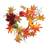 Maxbell Maples Leaves Candle Wreath Fall Wreath for Window Farmhouse Thanksgiving Day