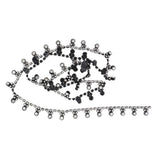 Maxbell Round Diamande Rhinestone Chain Wedding Trim for Clothes Bags Sewing Crafts 1 Yard, Black - Aladdin Shoppers