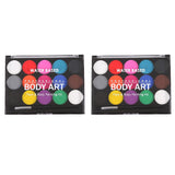 Maxbell 2 Sets 15 Colors Non-toxic Face Body Painting Halloween Fancy Party Art Kits
