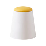 Maxbell Storage Ottoman Padded Seat Footrest Stool for Doorway Apartment Living Room White