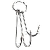 5x Stainless Steel Double Hooks Hams Bacon Chicken Meat Hook Hanging Tool