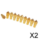 Maxbell 2x10 Pieces TV Aerial Male Connectors Coaxial RF Cable Plug Grip End Adapter