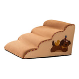 Maxbell Dog Stair Pet Stairs Compact Indoor Dog Step for Puppy Small Dogs Older Dogs 4 Step