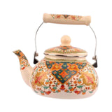 Maxbell Enamel Tea Kettle 2.5L Teakettle Hot Water Tea Kettle for Home Camping Hotel Style B