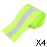 Maxbell 4x3 Meters Silver Reflective Tape Safty Strip Sew-on Lime Synth Fabric Green