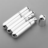 Maxbell Maxbell 3x 5ml Empty Glass Spray Bottle Pump Fine Mist Perfume Atomizer shiny silver