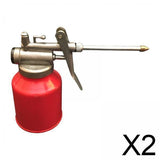 Maxbell 2xPump Oiler Can Pot Lubrication Oil Can Bottle for Applications Home Auto