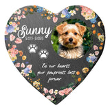 Maxbell Memorial Garden Stone Cemetery Decoration Memorial Gift 6 inch Dog Headstone Heart Style E