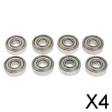 Maxbell 4x8 Pieces Pro Skateboard Bearings Chrome Steel