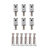 Maxbell 12 Pieces Electric Guitar Bass Bridge Tailpiece Saddles Screws w/ Springs