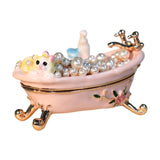 Maxbell Small Trinket Box Display Rings Holder for Party Favors Centerpieces Wedding Bathtub