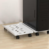Maxbell Maxbell Mobile CPU Stand PC Floor Cart Fits Most PC Easy Installation PC Tower Stand White