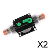 Maxbell 2x40A Car Audio Inline Circuit Breaker Fuse Holder Manual Reset Switch