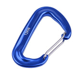 Maxbell Maxbell 12KN Aluminium Spring Clip Carabiner For Climbing Backpack Hook - Royalblue