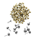Maxbell 200Pcs Punk Mushroom Rivet Metal Studs Round Screw Craft DIY Bronze Silver