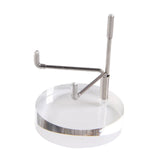 Maxbell 2 Pieces Acrylic Display Stand Rack Round Base for Minerals Rocks Stone