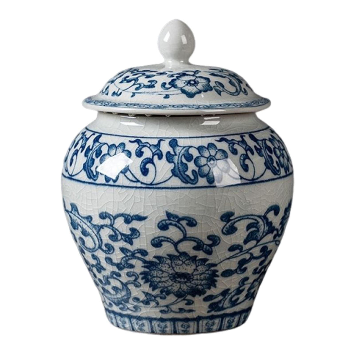 Ceramic Tea Storage Jar Sturdy Chinese Style with Airtight Lid Tea Container Style A