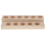 Maxbell 2x Wooden Essential Oil Display Stand Rack 2 Tier Organizer-11 Bottle Slots