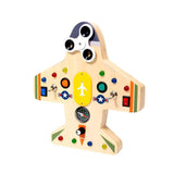 Maxbell Aircraft Shape LED Busy Board for Learning Game Preschool Activities Centers