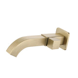 Maxbell Sink Tap Modern Square Wall Mounted Basin Tap for Commercial Bathtub Kitchen gold Side opening