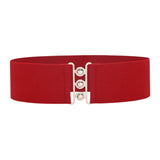 Maxbell Maxbell Women Elastic Waist Belt Trendy Portable Female Casual Cinch Belt Dress Belt Red