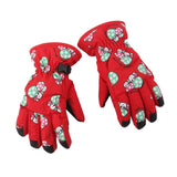 Maxbell 1 Pair Winter Warm Breathable 2-4 Years Children Kids Ski Gloves Deep Red