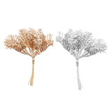 Maxbell Artificial Fake Leaves Bunch DIY Foliage Leaf for Home Decor Gold and Silver