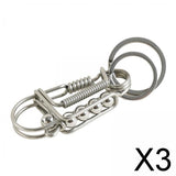 Maxbell 3xBird Key Chain Decoration Men Gift Personality DIY Families Father Argent