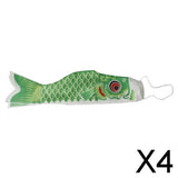 Maxbell 4x55-150cm Various Japanese Windsock Carp Flag Koi Nobori Sailfish 55cm Green