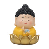 Maxbell Miniature Buddhist Statue Fengshui Decoration for Office Living Room Bedroom Buddha on Gold Base