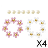 Maxbell 4xBeach Bag Flower Charms Accessories Stylish Beach Totes Accessories Inserts, Style C