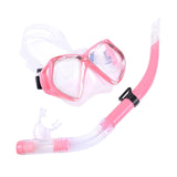 Maxbell Snorkel Set Dive Mask Snorkeling Gear Diving Tempered Glass Goggles Swimming Pink