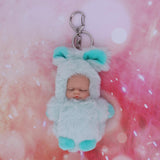 Maxbell Fluffy Key Ring Keychain Sleeping Doll Bag Car Hanging Ornament Pendant Xmas Gift -Blue - Aladdin Shoppers