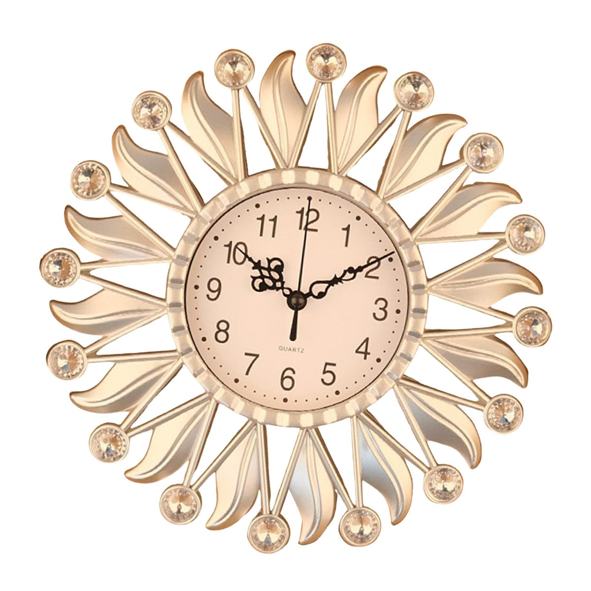 Maxbell Wall Hanging Clock Sparkling Bling Creative Mute for Home Living Room Office Style B