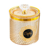 Maxbell Food Storage Container Nuts Canister for Serving Tea Cookies Pasta coffee label amber