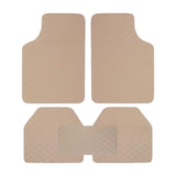 Maxbell 5 Pieces Automotive Floor Mats Front and Rear Mats for Automobile Truck Beige