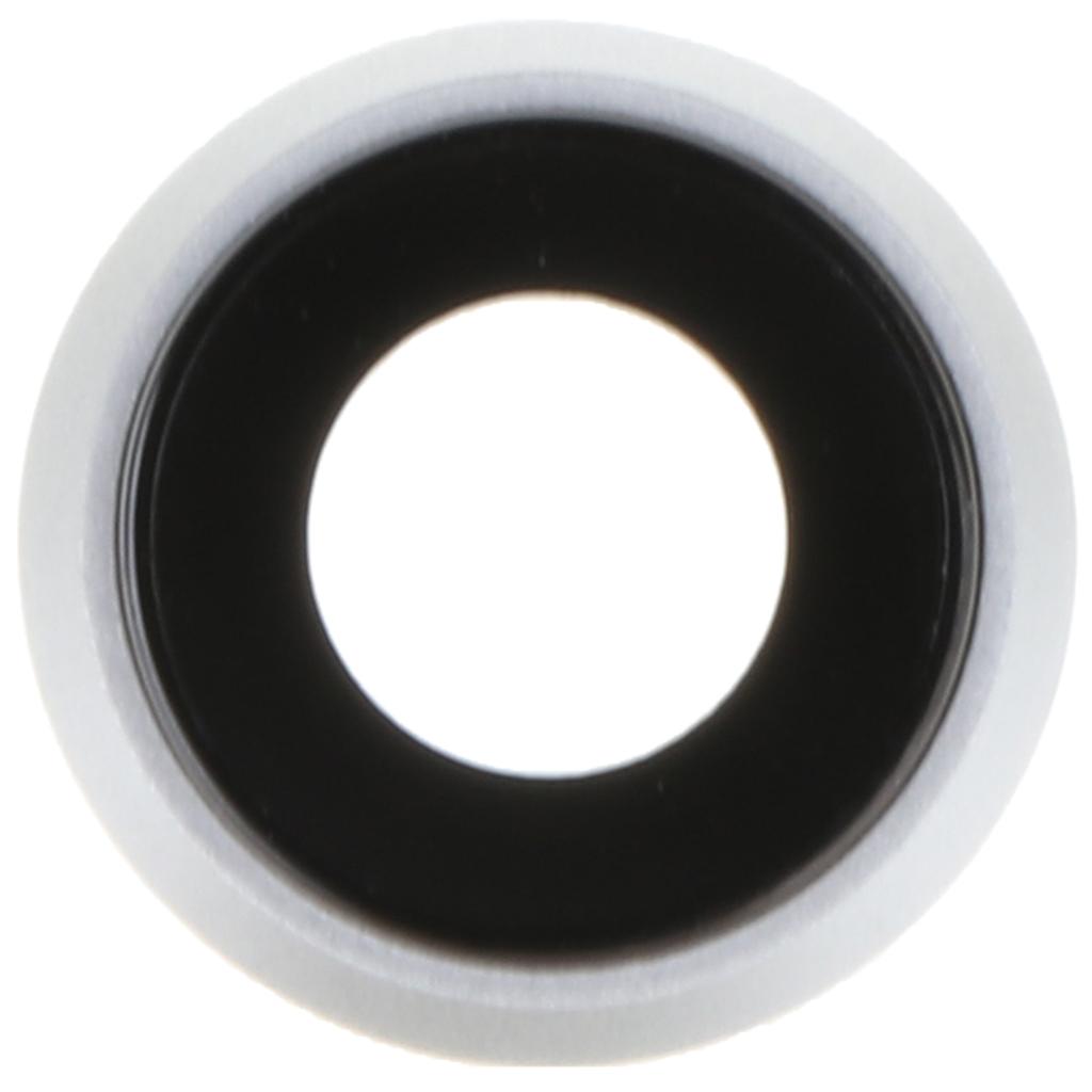 Maxbell Phone Rear Camera Lens Cover Glass & Metal Frame Holder For iPhone 8 White